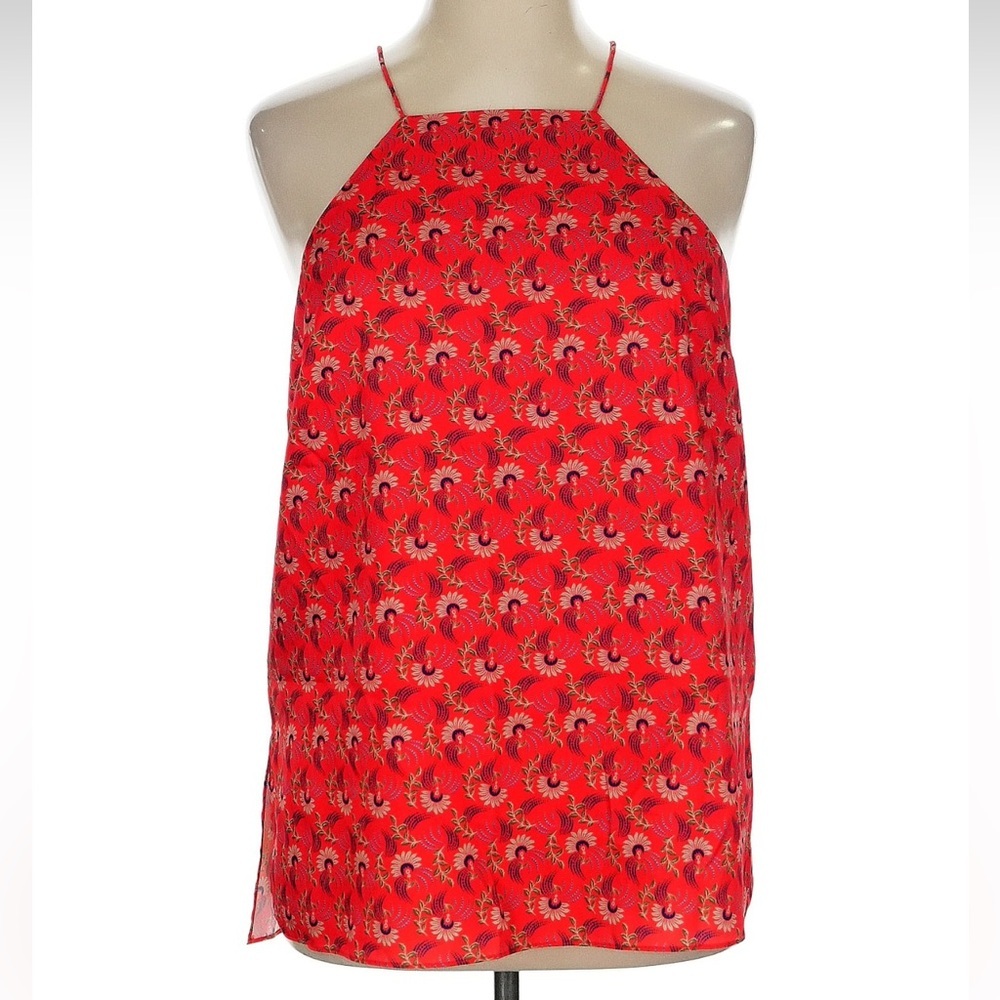 W by Worth Red Floral Women's Top Blouse Camisole Size 16 XL XXL